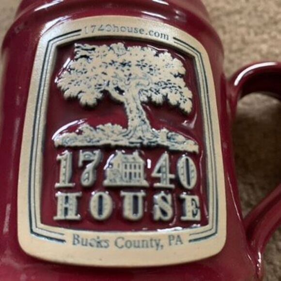1740 House Bucks County Pennsylvania Clay Ceramic Cup Mug - Picture 2 of 9